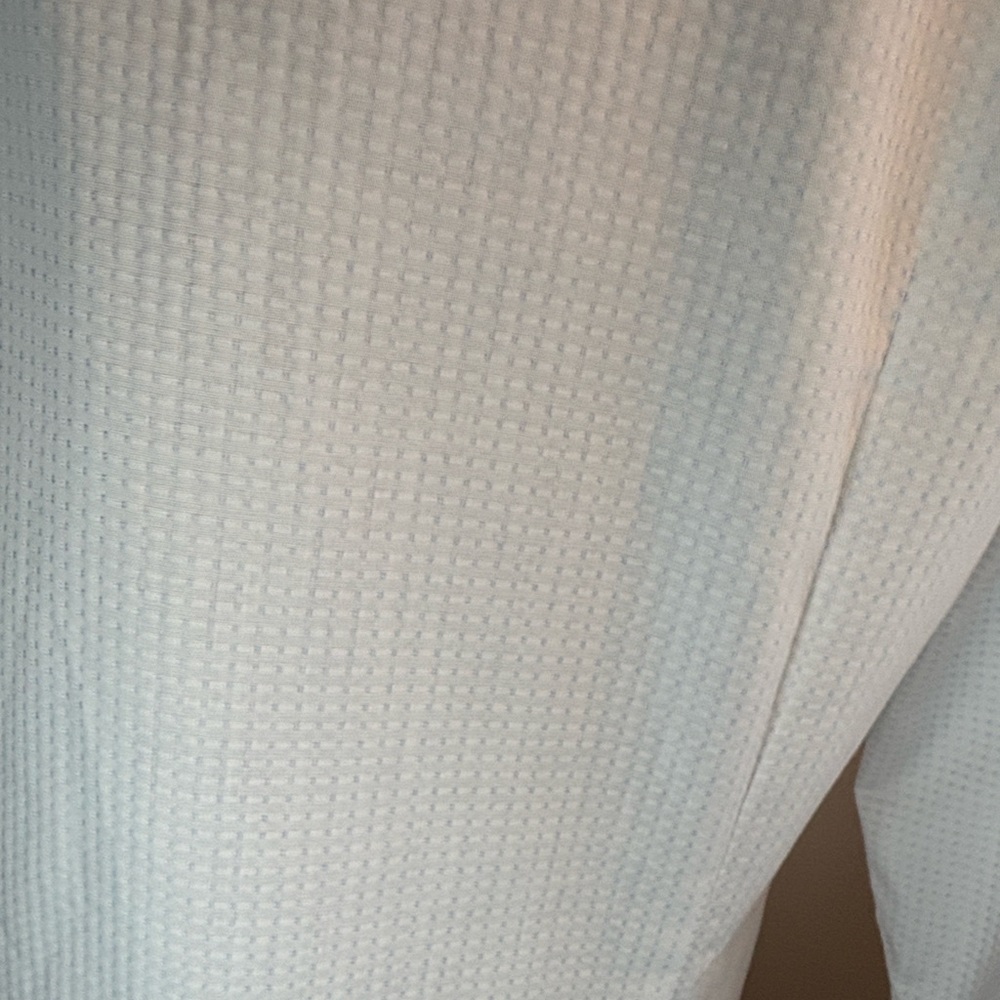 Banana Republic White Checkered Dress Shirt Size Large - Picture 3 of 10